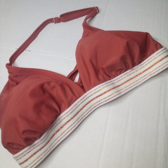 Xhilaration Swim Bikini Top D/DD Brown - Picture 7 of 11
